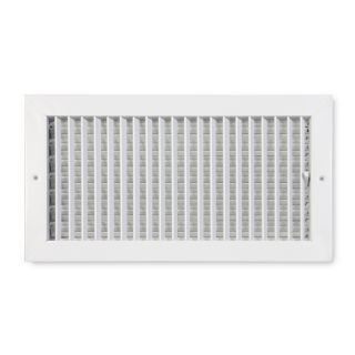 Accord Ventilation 411 Series Painted Steel Sidewall/Ceiling Register (Rough Opening: 10 in x 18 in; Actual: 19.84 in x 11.88 in)