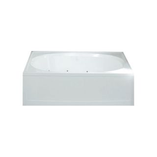 Sterling Tranquility White Fiberglass and Plastic Oval In Rectangle Whirlpool Tub (Common: 42 in x 60 in; Actual: 18.125 in x 43.5 in x 60 in)