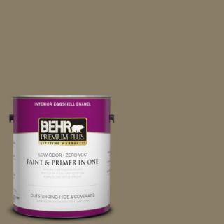 BEHR Premium Plus 1 gal. #N330 6 Lagoon Moss Eggshell Enamel Interior Paint 230001