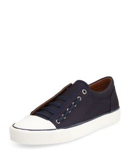 Lanvin Twill Lace Up Sneaker, Navy