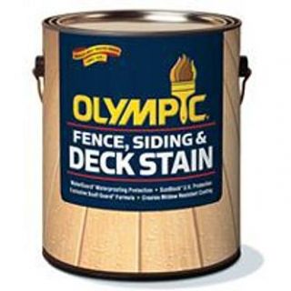 Olympic VOC Compliant Semi Transparent Stain, Brick Red   1 gal