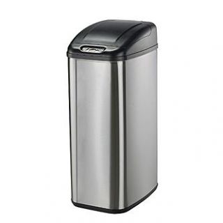 Nine Stars Infrared Motion Sensor Lid Open Trash Can   Stainless Steel