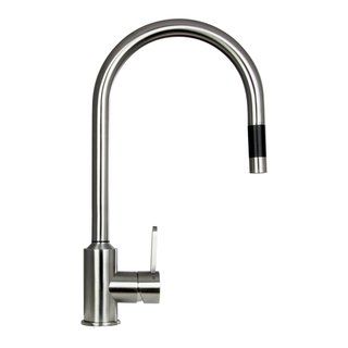 Boann Flor 16.7 inch Stainless Steel Pull down Kitchen Faucet