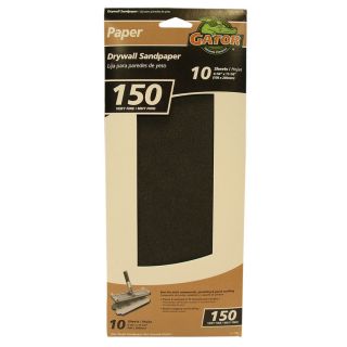 Gator 10 Pack 4.25 in W x 11.25 in L 150 Grit Commercial Precut Drywall Sandpaper