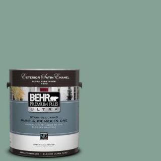 BEHR Premium Plus Ultra 1 gal. #S420 4 Australian Jade Satin Enamel Exterior Paint 985401