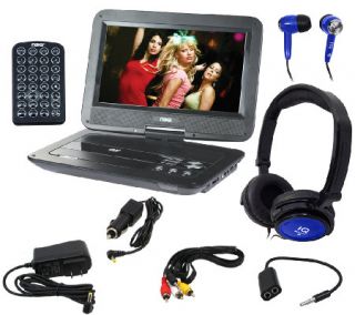 Naxa 10 TFT LCD Swivel Portable DVD Player with Accessories —