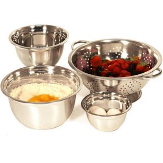 Heuck 4 Piece Stainless Steel Mixing Bowl and Colander Set