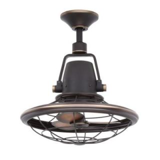 Home Decorators Collection Bentley II 18.90 in. Outdoor Tarnished Bronze Oscillating Ceiling Fan with Wall Control AL14 TB