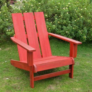 Acacia Hardwood Natural Square Back Adirondack Chair   16017144