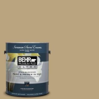 BEHR Premium Plus Ultra 1 gal. #T13 4 Golden Age Satin Enamel Interior Paint 775401