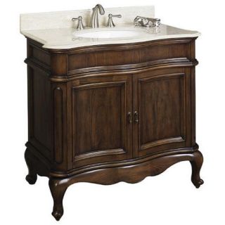 American Imaginations 37'' Single Traditional Birchwood Veneer Bathroom Vanity Set