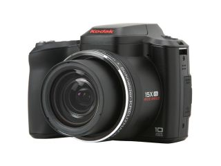 Kodak EasyShare Z1015 IS Black 10 MP 15X Optical Zoom 28mm Wide Angle Digital Camera