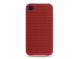 Apple iPhone 4S/iPhone 4 Red Apex Design Silicone Skin Case
