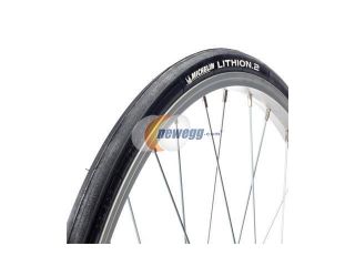Michelin Lithion 2 Reinforced Folding Road Bicycle Clincher Tire (Black   700 x 23)