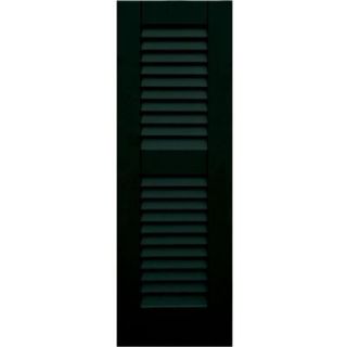 Winworks Wood Composite 12 in. x 36 in. Louvered Shutters Pair #654 Rookwood Shutter Green 41236654