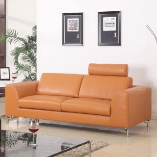 Angela Leather Sofa by Whiteline Imports