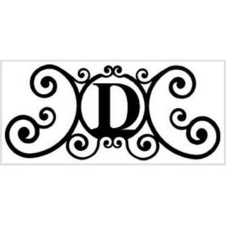 Village Wrought Iron HP OD D House Plaque Letter D