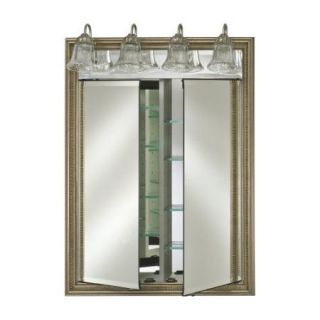 Afina Signature Traditional Lighted Double Door 31W x 40H in. Recessed Medicine Cabinet