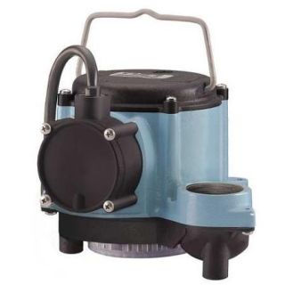 LITTLE GIANT 8 CIM Sump Pump, 4/10HP, 1 1/2In NPT, 23ft Max, CI