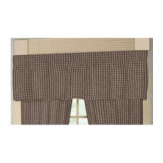 Brown and White Plaid 54 Curtain Valance by Patch Magic