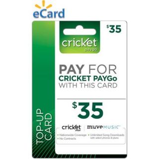 Cricket PayGo $35 (Email Delivery)