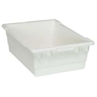 Quantum Storage Systems 9.81 gal Capacity, Cross Stacking Tote, White TUB2417 8WT