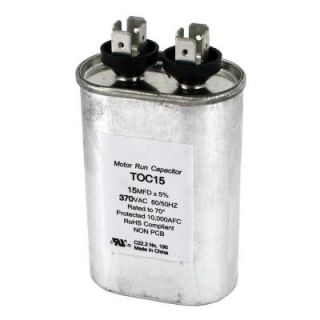 Packard 370 Volt 15 MFD Motor Run Oval Capacitor TOC15