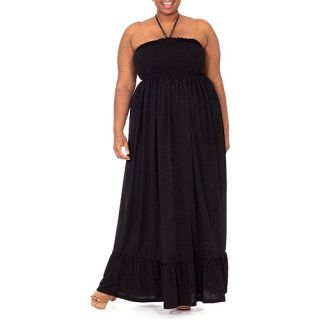 Plus Moda Women's Plus Size Strapless Knit Maxi Dress