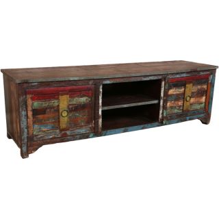 Porter Orissa Hand painted Reclaimed Wood Plasma Television and