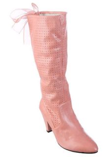 Sweet Sixteen Boots in Pink  Mod Retro Vintage Boots
