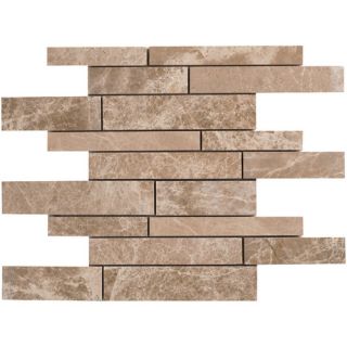 Epoch 1 x 1 Marble Tumbled Mosaic in Rain Forest Brown