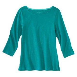 add to registry for Womens Refined 3/4 Sleeve Boatneck Tee add to