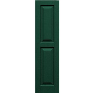 Winworks Wood Composite 12 in. x 47 in. Raised Panel Shutters Pair #633 Forest Green 51247633