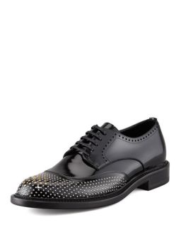 Saint Laurent Derby Lace Up with Faux Studs, Black