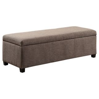 Avalon Linen Look Rectangular Storage Ottoman