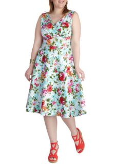 Stop Staring! Floral to Fawn Over Dress in Plus Size  Mod Retro Vintage Dresses