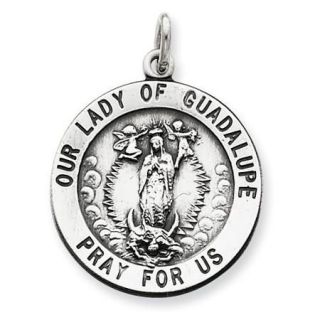 Sterling Silver Engravable Our Lady of Guadalupe Medal