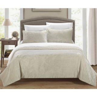 Chic Home Evie 3 Piece Plush Microsuede Sherpa Blanket