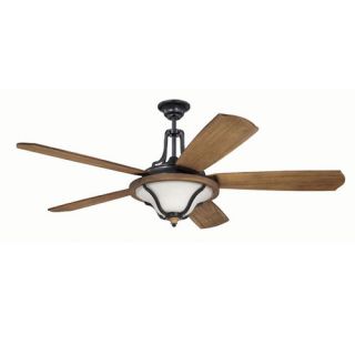 60 Ashwood 5 Blade Ceiling Fan with Wall Remote by Craftmade