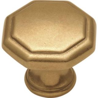 Hickory Hardware Conquest 1 1/8 in. Lustre Brass Cabinet Knob P14004 LB