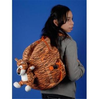 Tag Along Teddy 10006 Standard Size Diggity Tiger Backpack, Orange