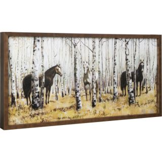 Anastasia C. Horse in the Forest 17X34 Framed Wall Art   17262485