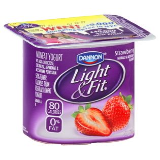 Dannon Light & Fit Yogurt, Nonfat, Strawberry, 6 oz (170 g)