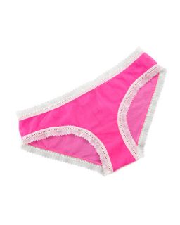 Cosabella Dream Low Rise Hotpants, Shock Pink/White