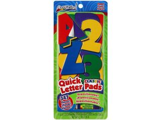Quick Letter/Number Pads Repositionable With Glue Stick Classic Colors, 347 Pieces
