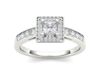 De Couer 14k White Gold 4/5ct TDW Diamond Solitaire Engagement Ring (H I, I2)