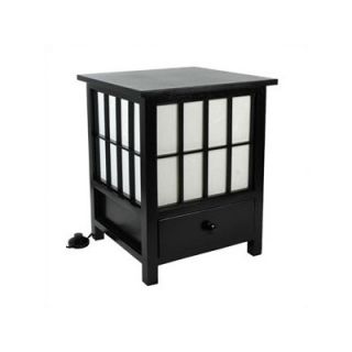 Oriental Furniture Tall Hokkaido End 27.5 H Table Lamp with Square