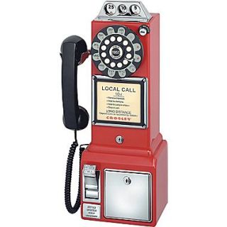 Crosley Radio 1950s Pay Phone, Red