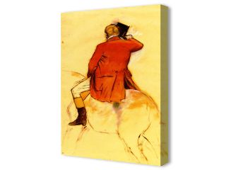 Rider in a Red Coat by Edgar Degas Canvas Art Print