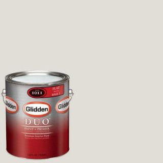 Glidden DUO 1 gal. #GLN35 01F Silver Birch Flat Interior Paint with Primer GLN35 01F
